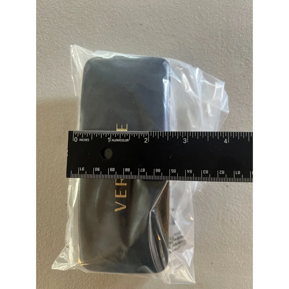 Authentic Versace Black Hard Sunglasses Eyeglasses Case Gold Foil Logo Clamshell